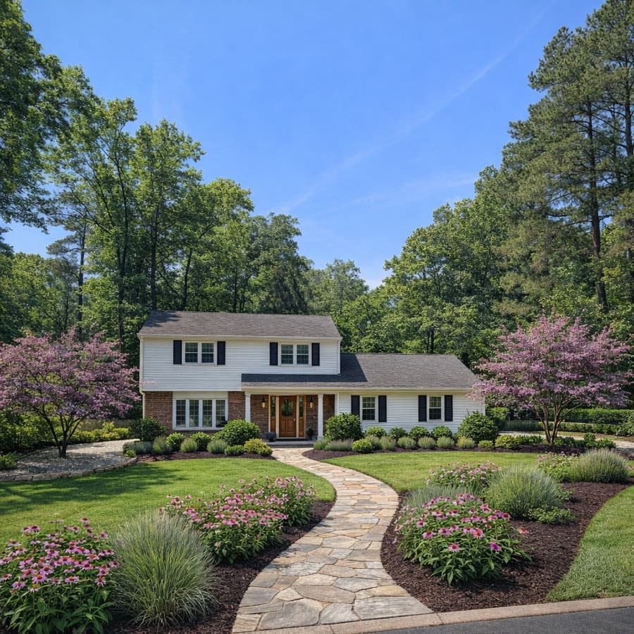 Yard 1 after OpenSprouts landscaping